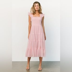 Baltic Born Emma Smocked Tulle Dress - Mauve (Size: Medium)